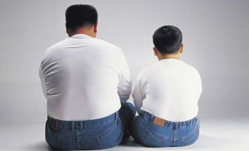 Ожирение у отца и сына